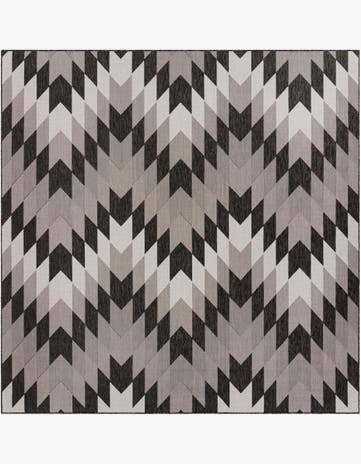 10' x 10' Easy-Clean Modern Indoor / Outdoor Square Rug