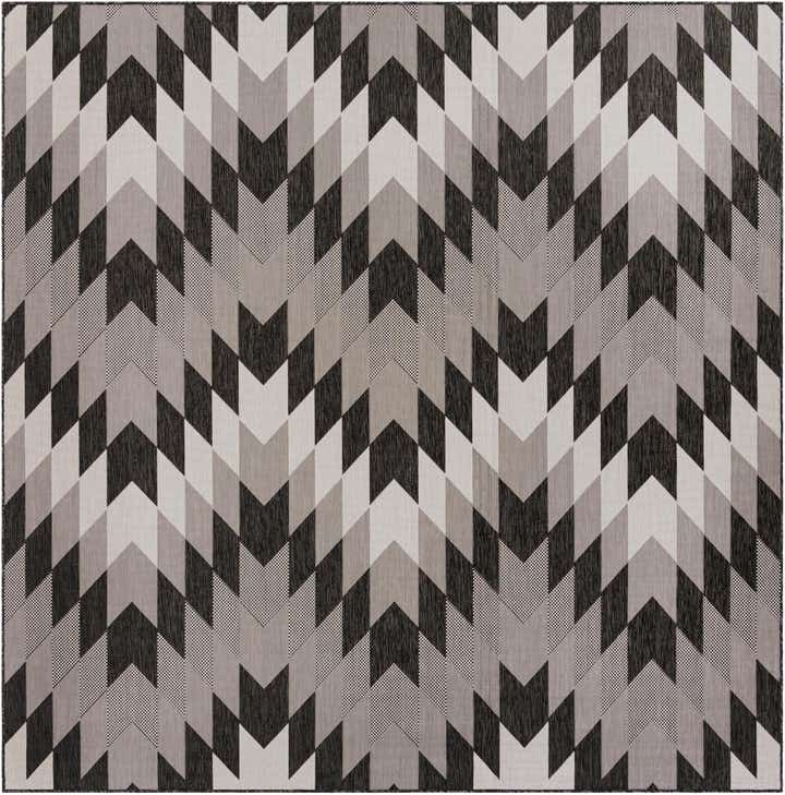 10' x 10' Easy-Clean Modern Indoor / Outdoor Square Rug