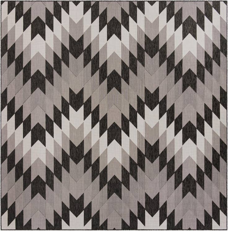 Detail image of 10' x 10' Easy-Clean Modern Indoor / Outdoor Square Rug