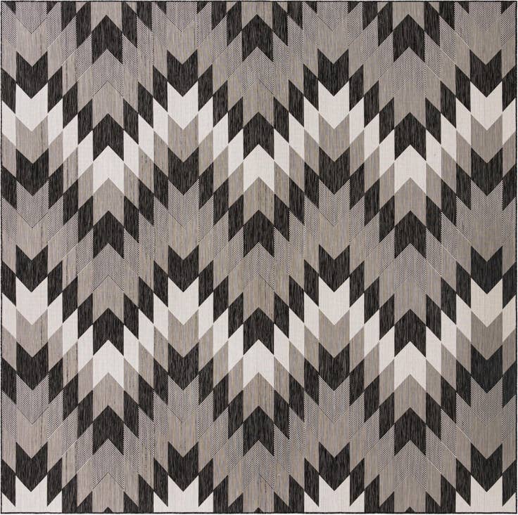 Detail image of 12' x 12' Easy-Clean Modern Indoor / Outdoor Square Rug