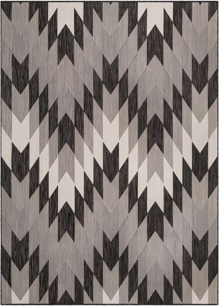 7' 10 x 7' 10 Easy-Clean Modern Indoor / Outdoor Square Rug