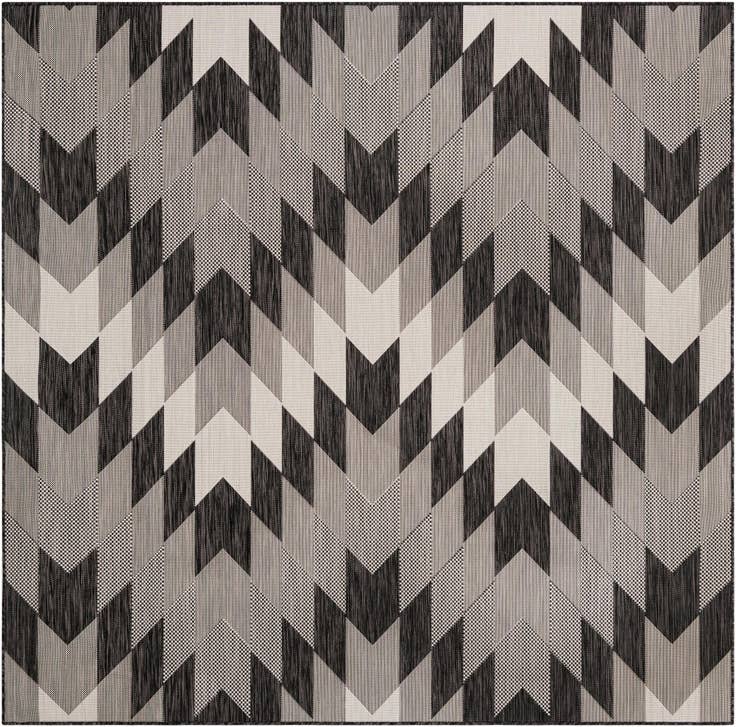 Detail image of 7' 10 x 7' 10 Easy-Clean Modern Indoor / Outdoor Square Rug