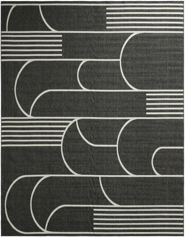 Detail image of 13' x 13' Easy-Clean Modern Indoor / Outdoor Square Rug