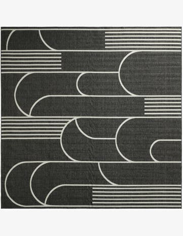 13' x 13' Easy-Clean Modern Indoor / Outdoor Square Rug