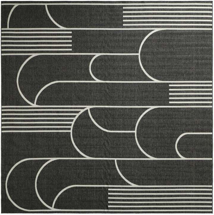 13' x 13' Easy-Clean Modern Indoor / Outdoor Square Rug