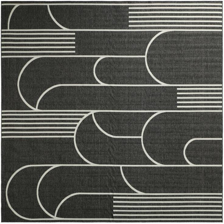 Detail image of 13' x 13' Easy-Clean Modern Indoor / Outdoor Square Rug
