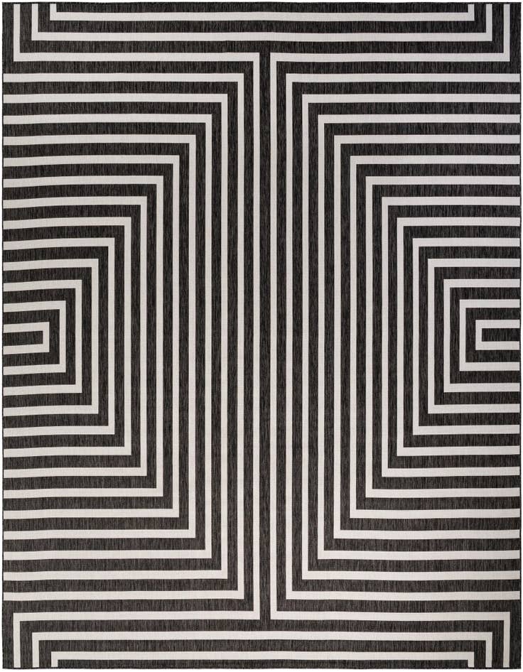 Detail image of 13' x 13' Easy-Clean Modern Indoor / Outdoor Square Rug