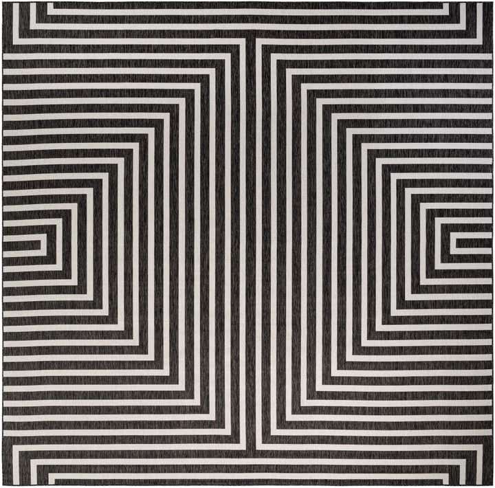 13' x 13' Easy-Clean Modern Indoor / Outdoor Square Rug
