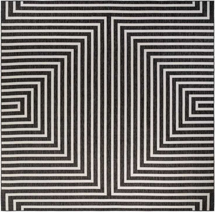 Detail image of 13' x 13' Easy-Clean Modern Indoor / Outdoor Square Rug