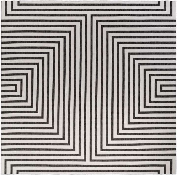 13' x 13' Easy-Clean Modern Indoor / Outdoor Square Rug