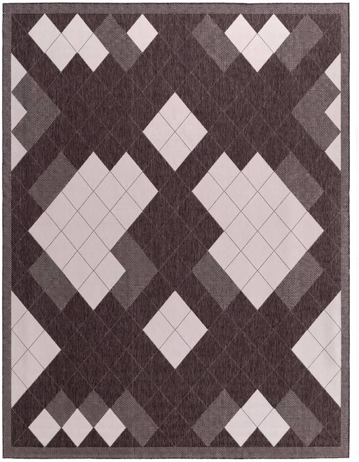 Detail image of 13' x 13' Easy-Clean Modern Indoor / Outdoor Square Rug