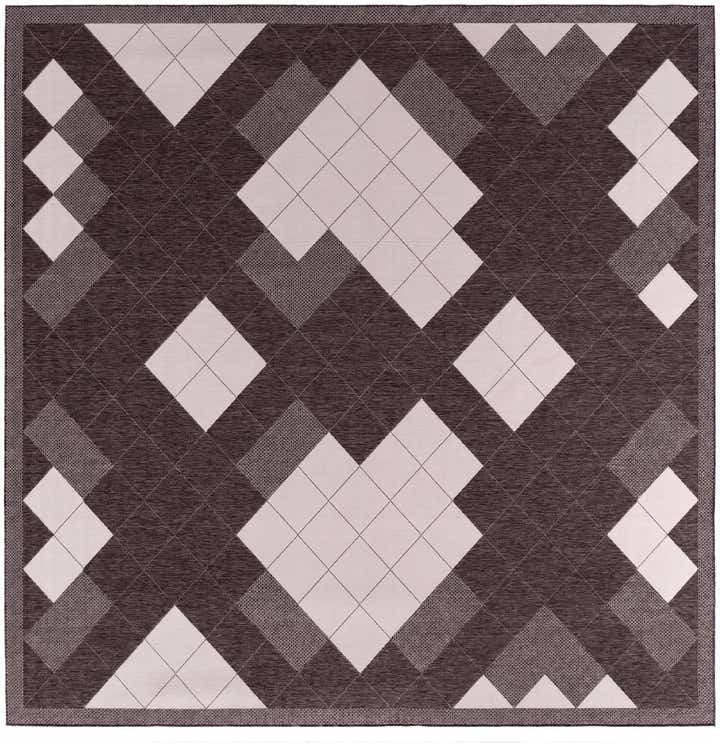 13' x 13' Easy-Clean Modern Indoor / Outdoor Square Rug