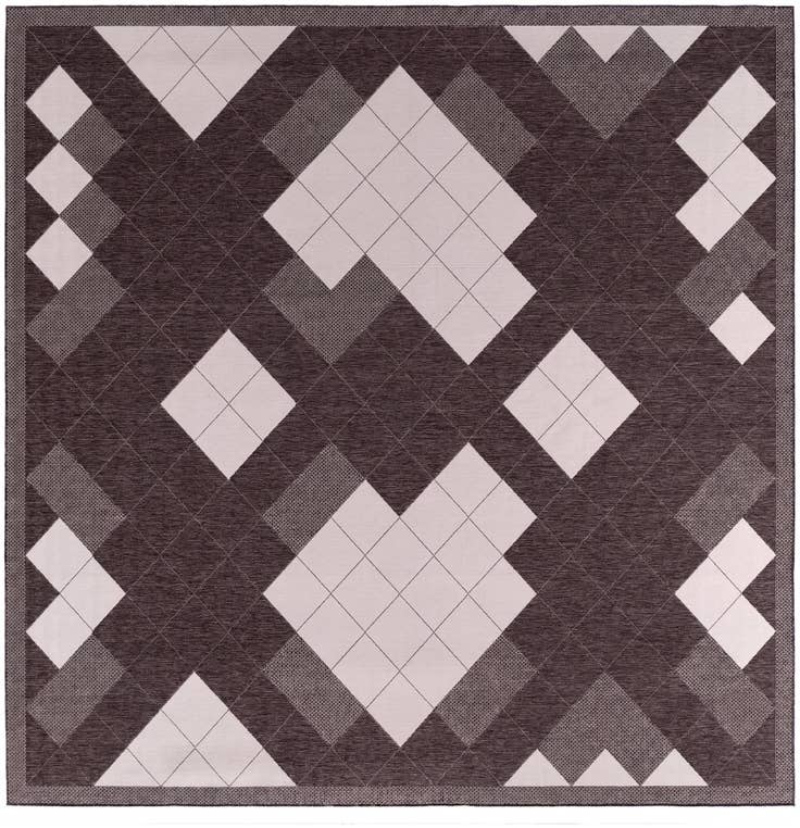Detail image of 13' x 13' Easy-Clean Modern Indoor / Outdoor Square Rug
