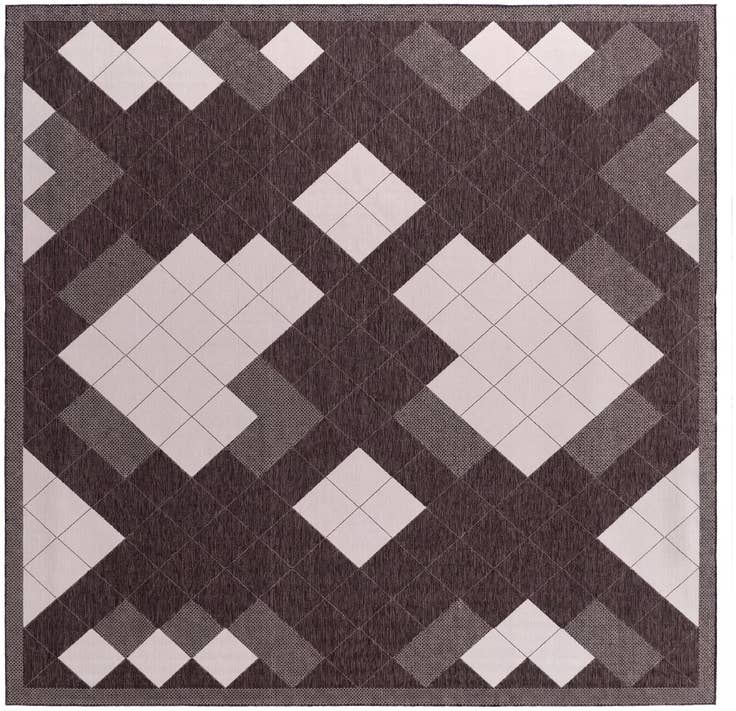 Detail image of 13' x 13' Easy-Clean Modern Indoor / Outdoor Square Rug