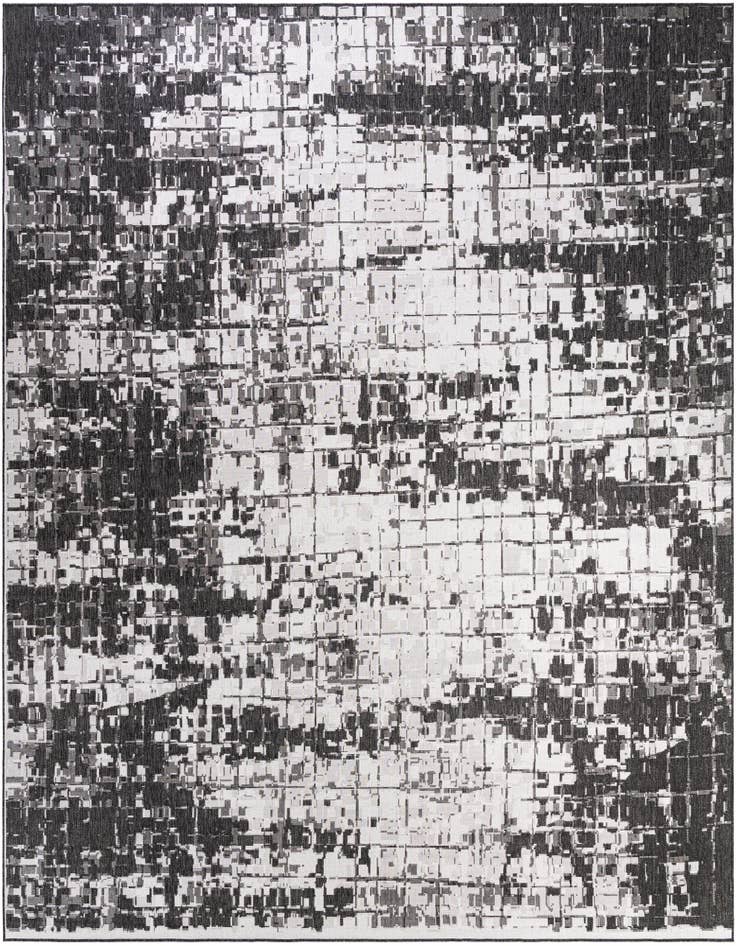 Detail image of 13' x 13' Easy-Clean Modern Indoor / Outdoor Square Rug