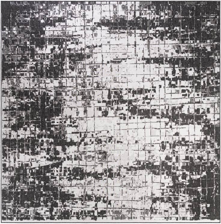 Detail image of 13' x 13' Easy-Clean Modern Indoor / Outdoor Square Rug