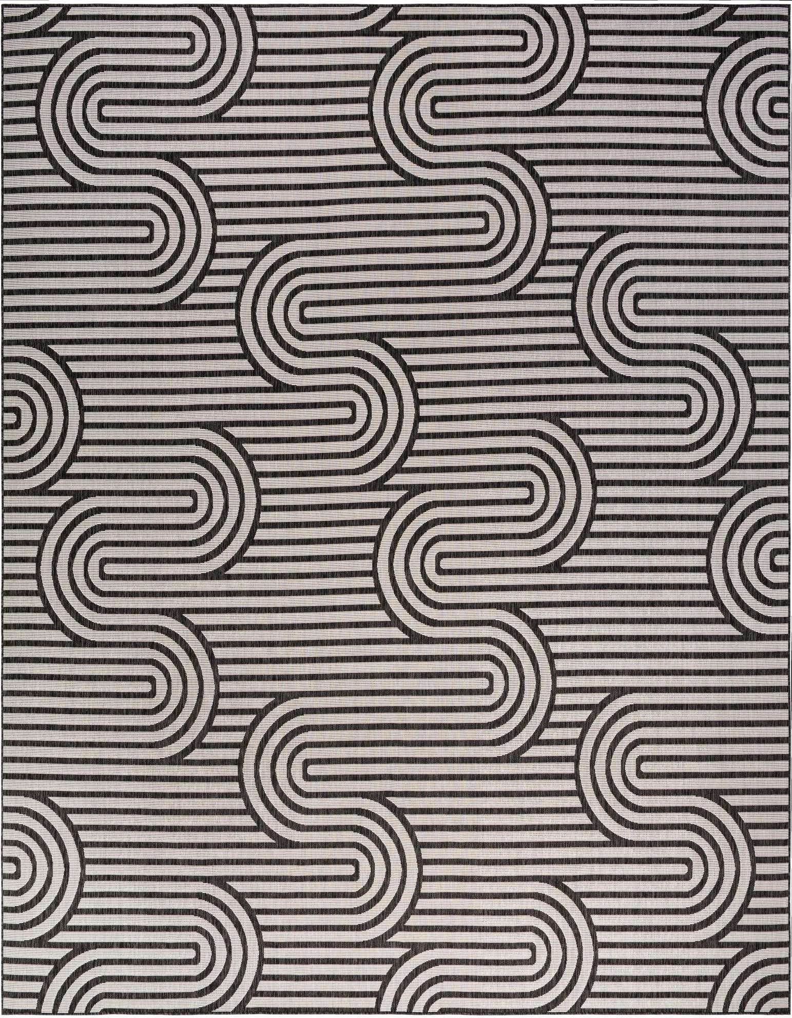 13' x 13' Easy-Clean Modern Indoor / Outdoor Square Rug