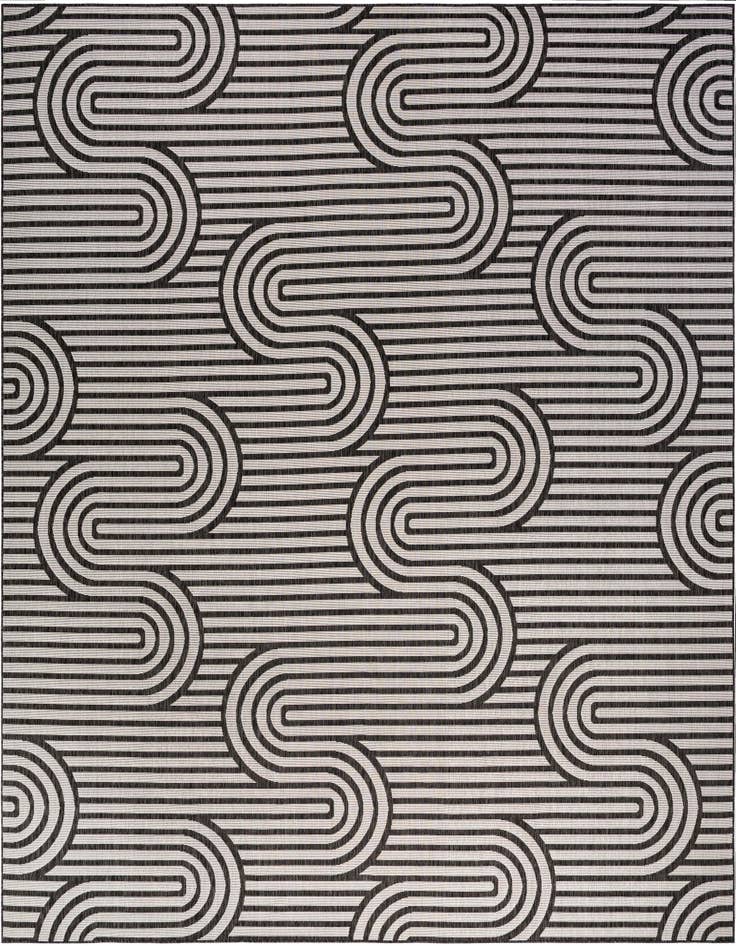 Detail image of 13' x 13' Easy-Clean Modern Indoor / Outdoor Square Rug