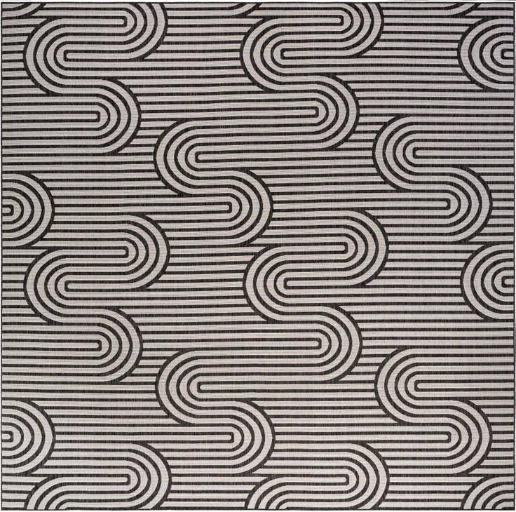 Detail image of 13' x 13' Easy-Clean Modern Indoor / Outdoor Square Rug