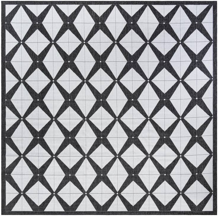 Detail image of 13' x 13' Easy-Clean Modern Indoor / Outdoor Square Rug