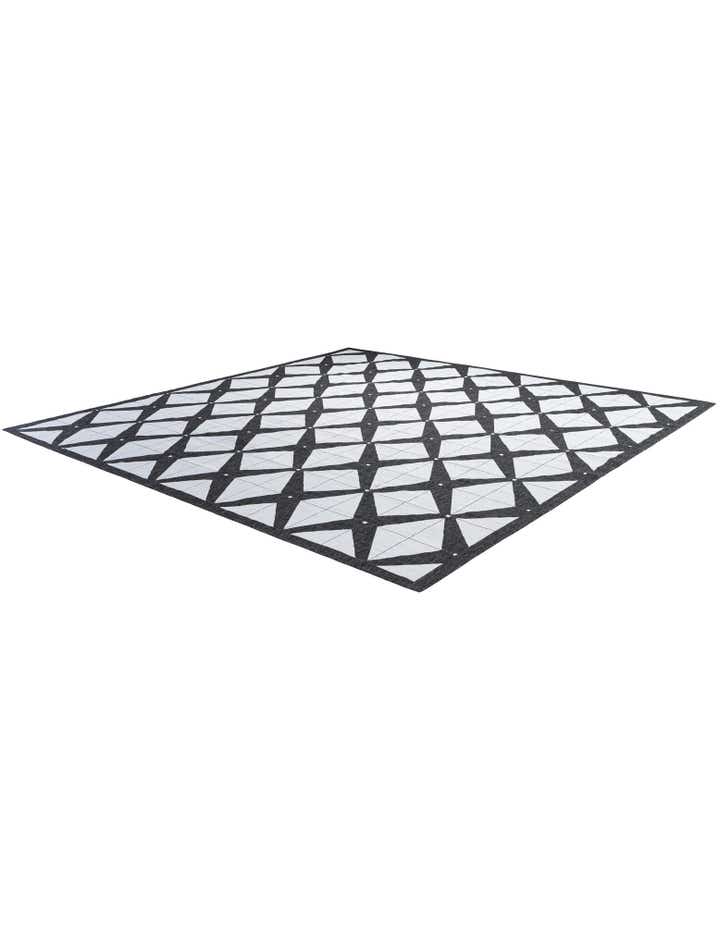 13' x 13' Easy-Clean Modern Indoor / Outdoor Square Rug