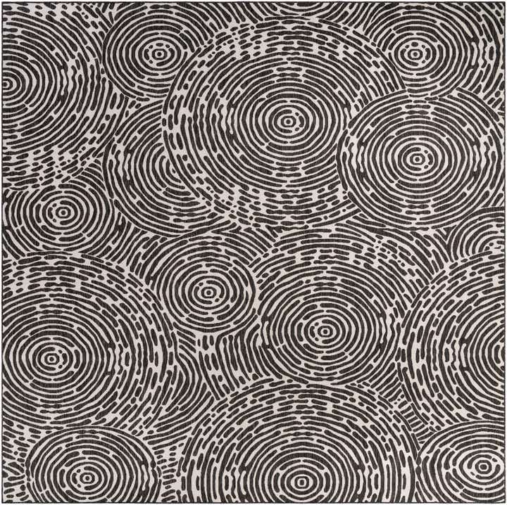 13' x 13' Easy-Clean Modern Indoor / Outdoor Square Rug