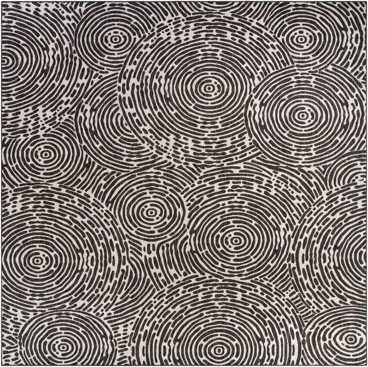 Detail image of 13' x 13' Easy-Clean Modern Indoor / Outdoor Square Rug