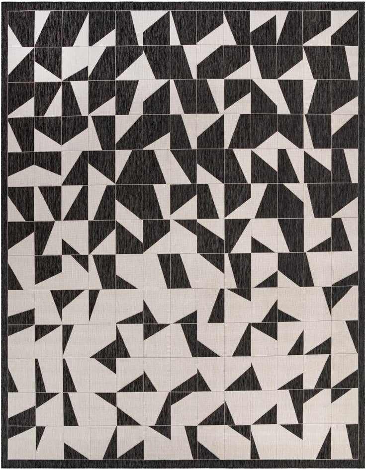 Detail image of 13' x 13' Easy-Clean Modern Indoor / Outdoor Square Rug