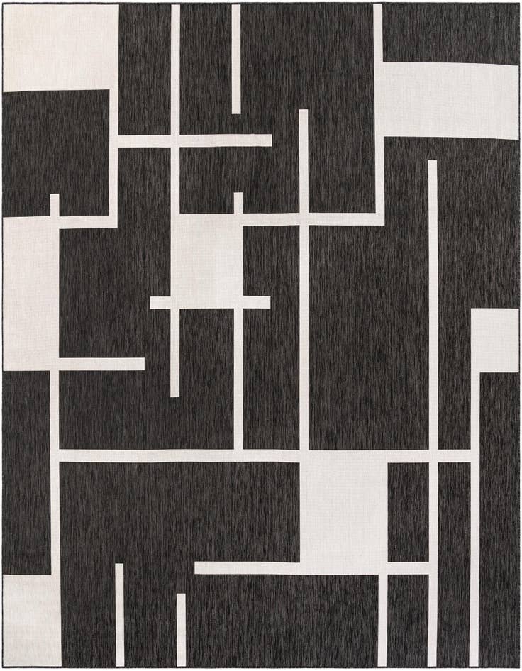 Detail image of 13' x 13' Easy-Clean Modern Indoor / Outdoor Square Rug