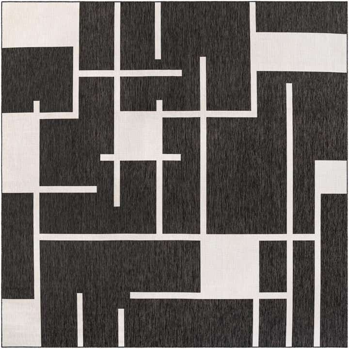 13' x 13' Easy-Clean Modern Indoor / Outdoor Square Rug