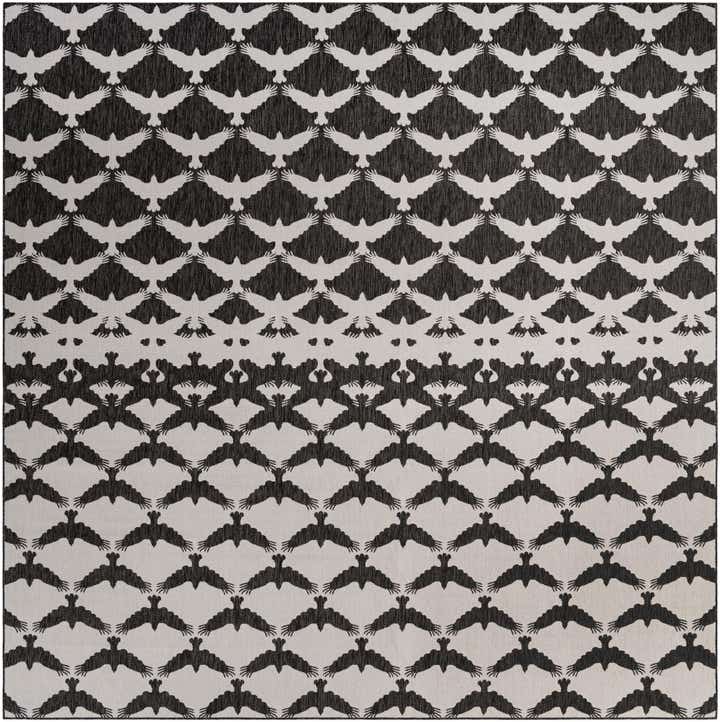 13' x 13' Easy-Clean Modern Indoor / Outdoor Square Rug