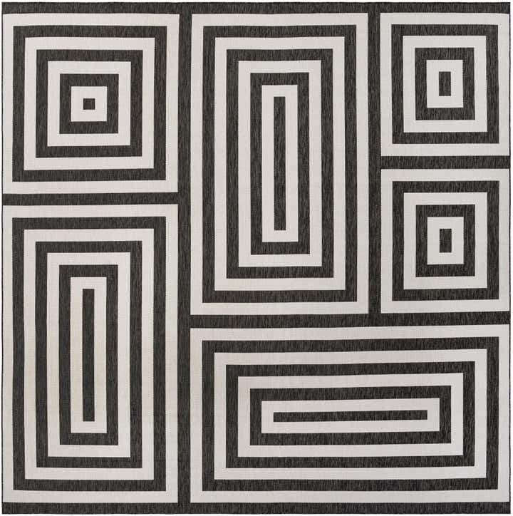 13' x 13' Easy-Clean Modern Indoor / Outdoor Square Rug