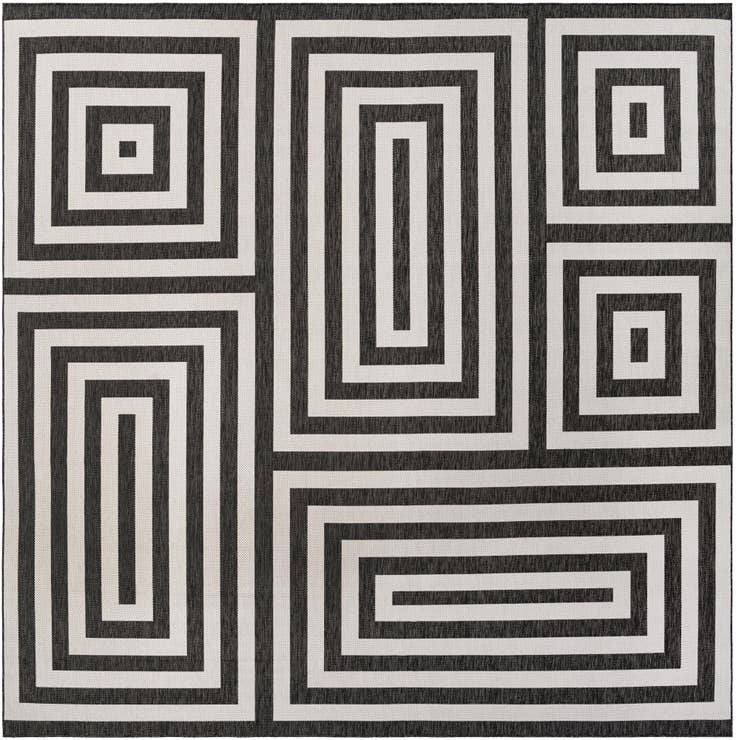 Detail image of 13' x 13' Easy-Clean Modern Indoor / Outdoor Square Rug