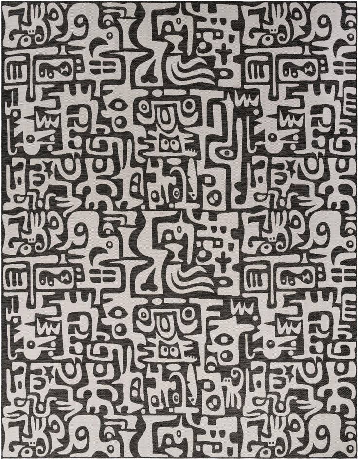Detail image of 13' x 13' Easy-Clean Modern Indoor / Outdoor Square Rug