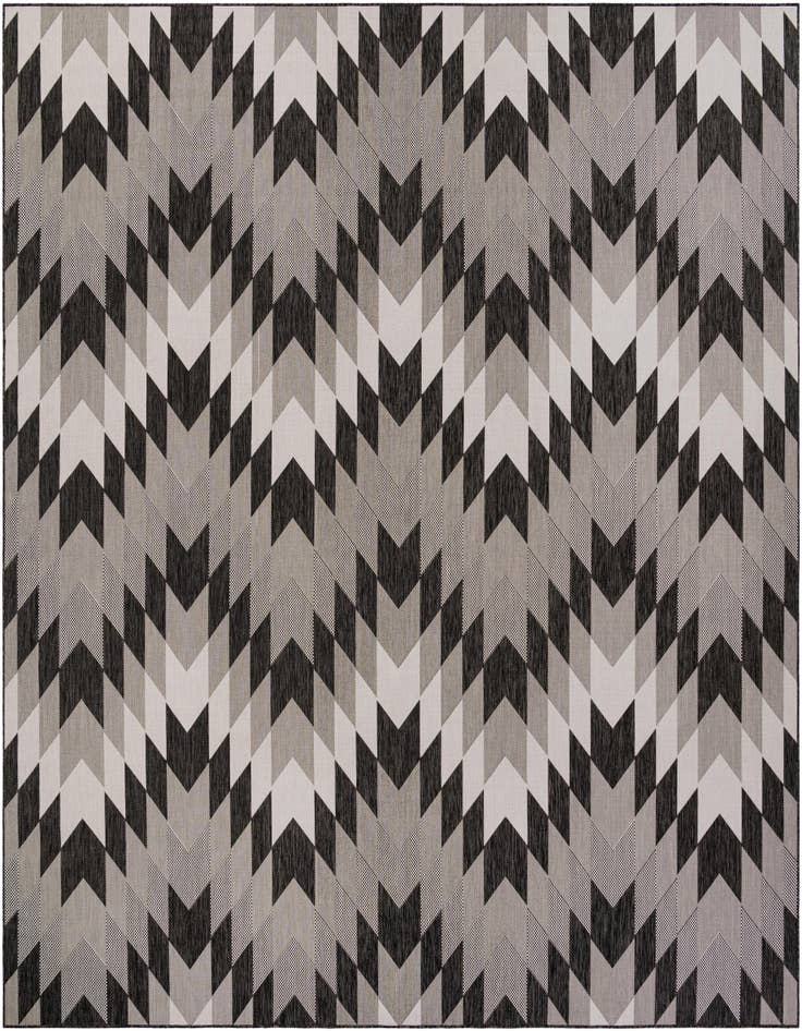 Detail image of 13' x 13' Easy-Clean Modern Indoor / Outdoor Square Rug