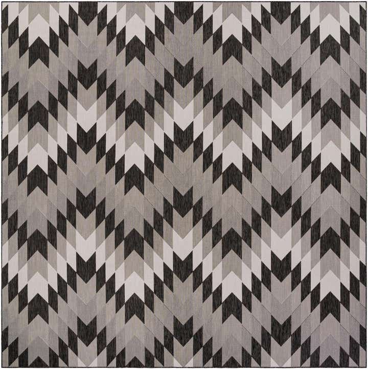 13' x 13' Easy-Clean Modern Indoor / Outdoor Square Rug