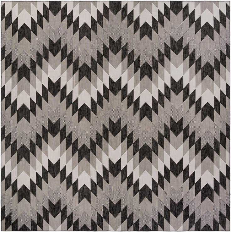 Detail image of 13' x 13' Easy-Clean Modern Indoor / Outdoor Square Rug