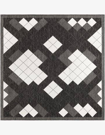 10' x 10' Easy-Clean Modern Indoor / Outdoor Square Rug