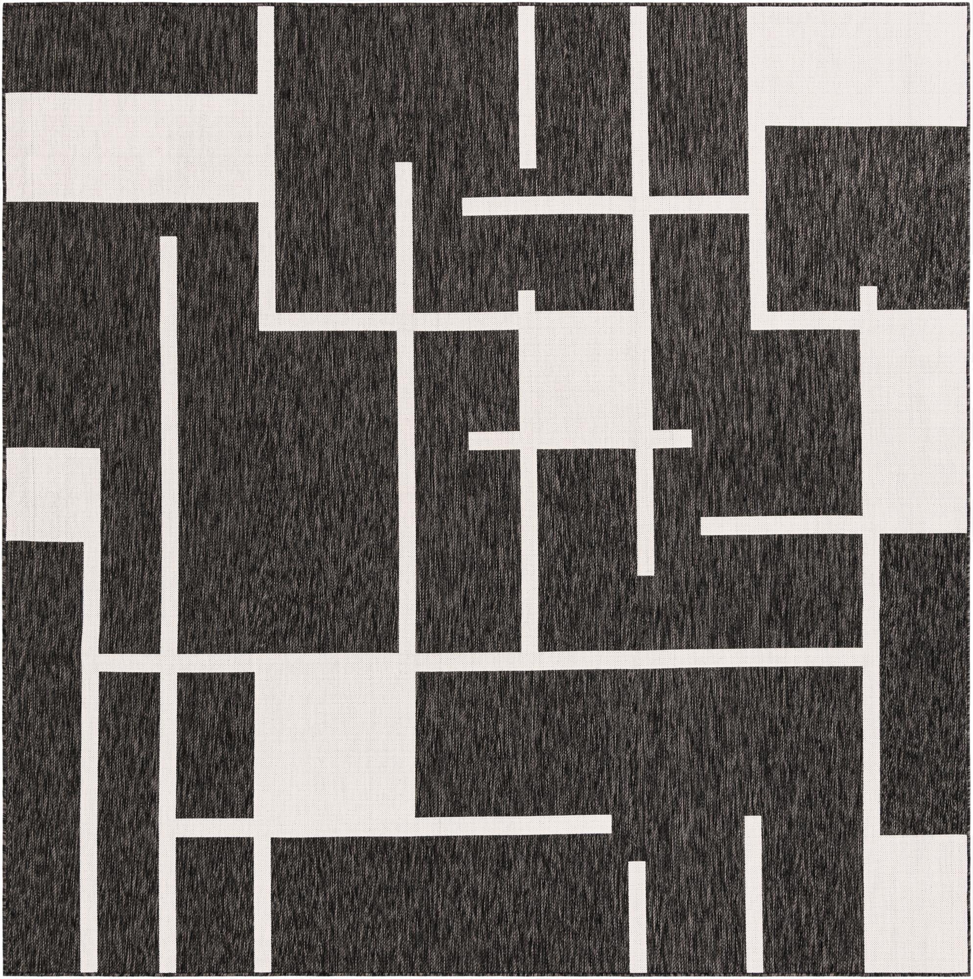 10' x 10'  Washable Modern Indoor / Outdoor Square Rug