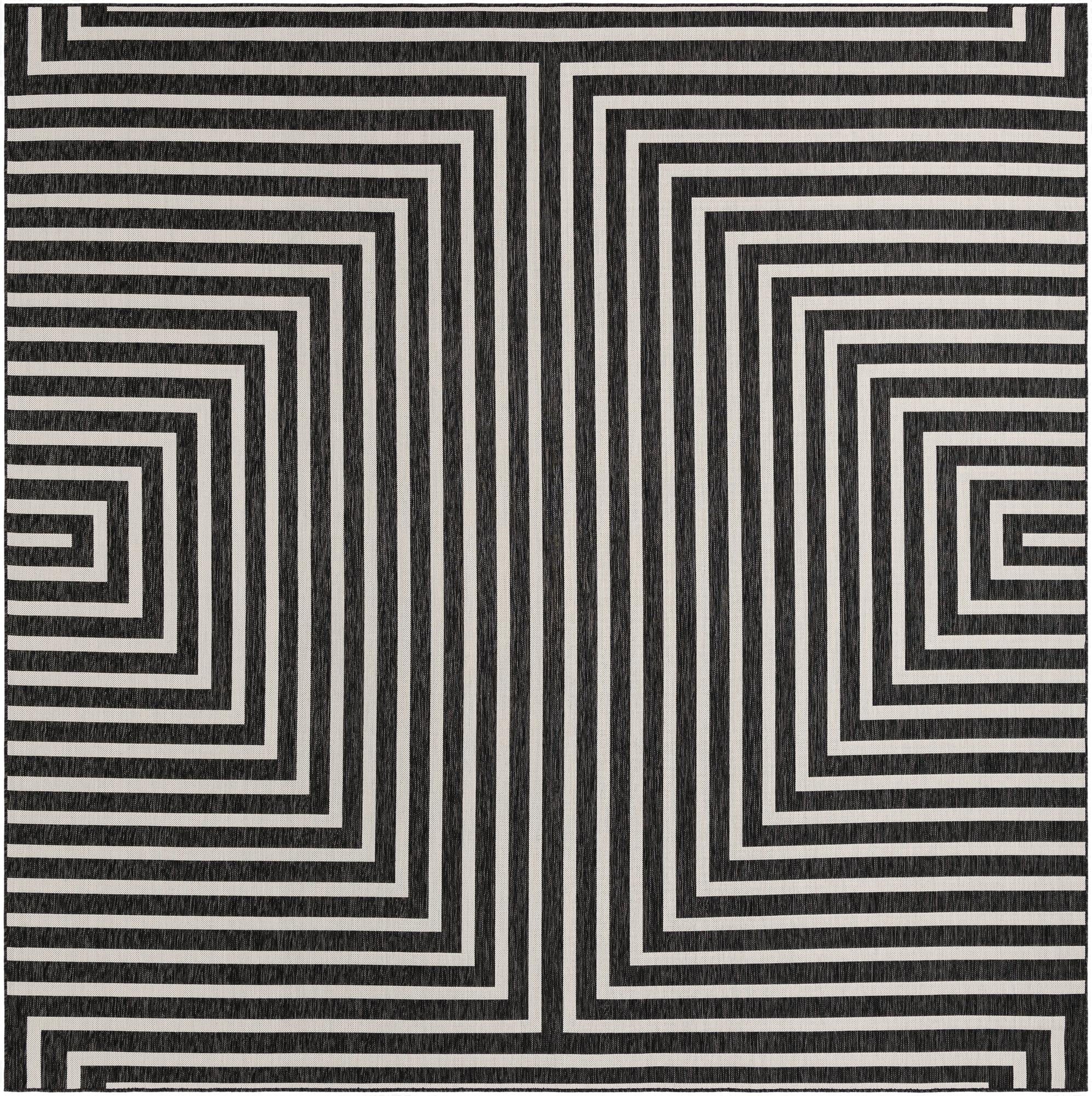 12' x 12'  Washable Modern Indoor / Outdoor Square Rug