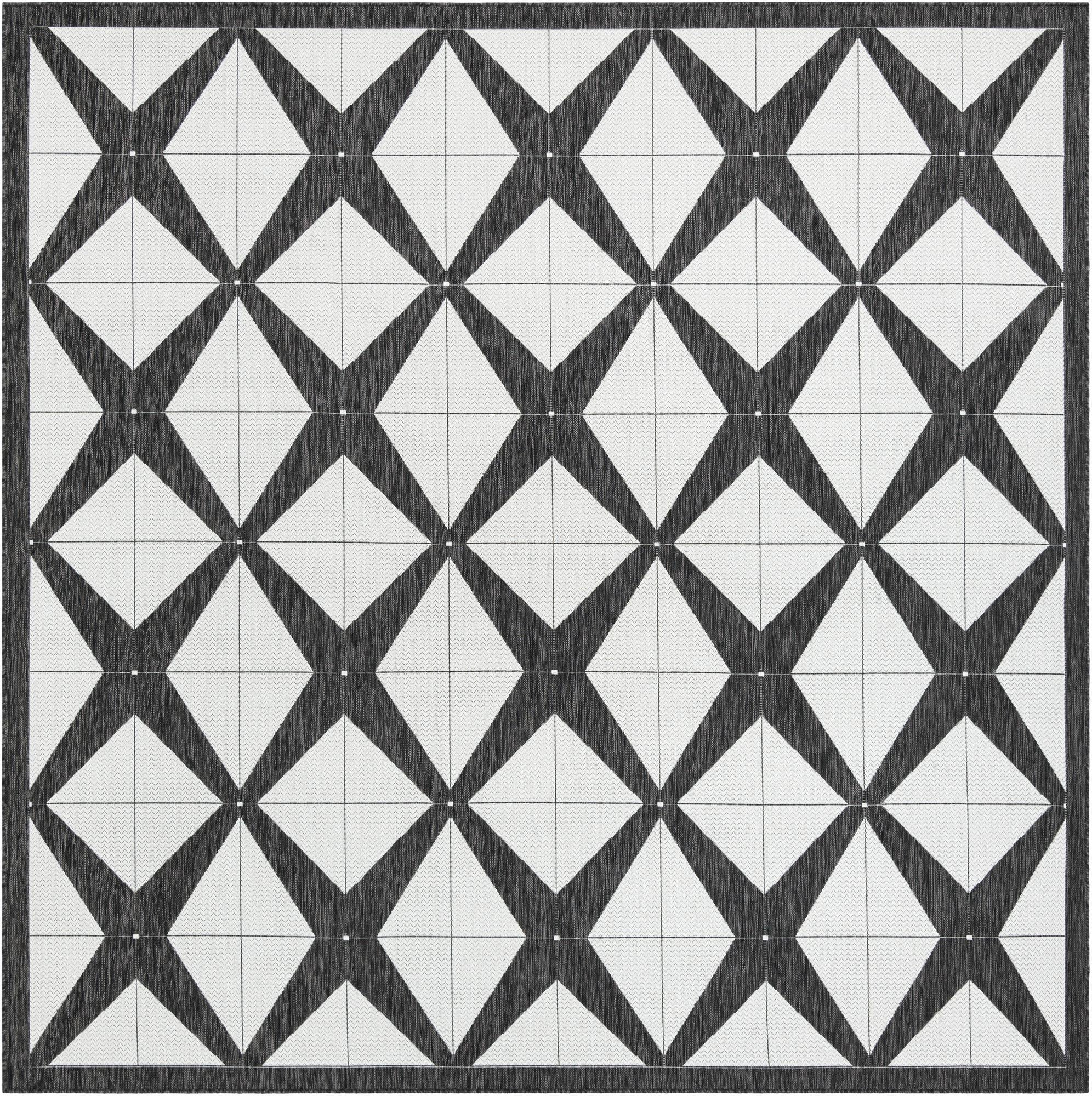 10' x 10'  Washable Modern Indoor / Outdoor Square Rug