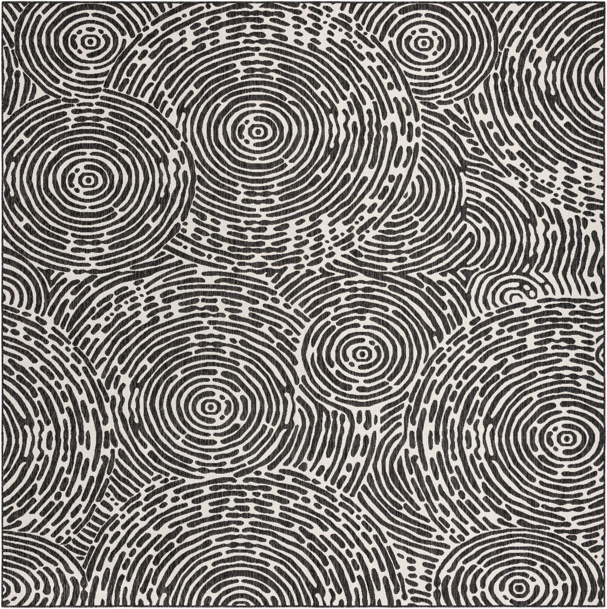 12' x 12'  Washable Modern Indoor / Outdoor Square Rug