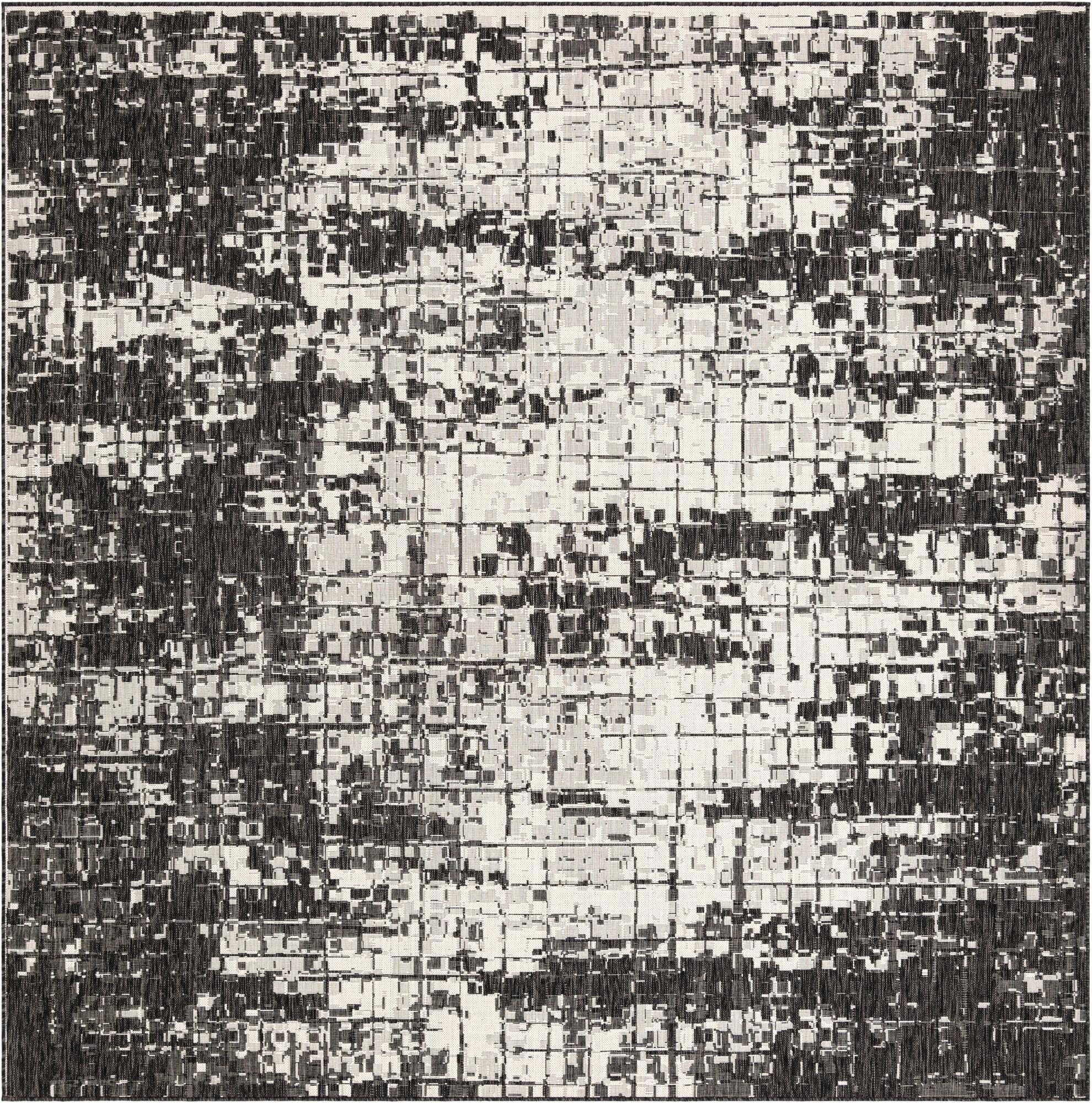 10' x 10'  Washable Modern Indoor / Outdoor Square Rug