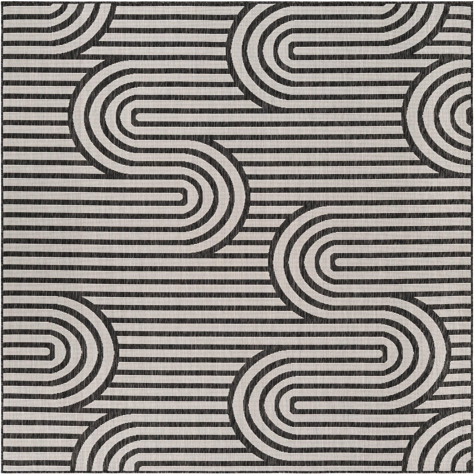 Primary image 7' 10 x 7' 10  Washable Modern Indoor / Outdoor Square Rug