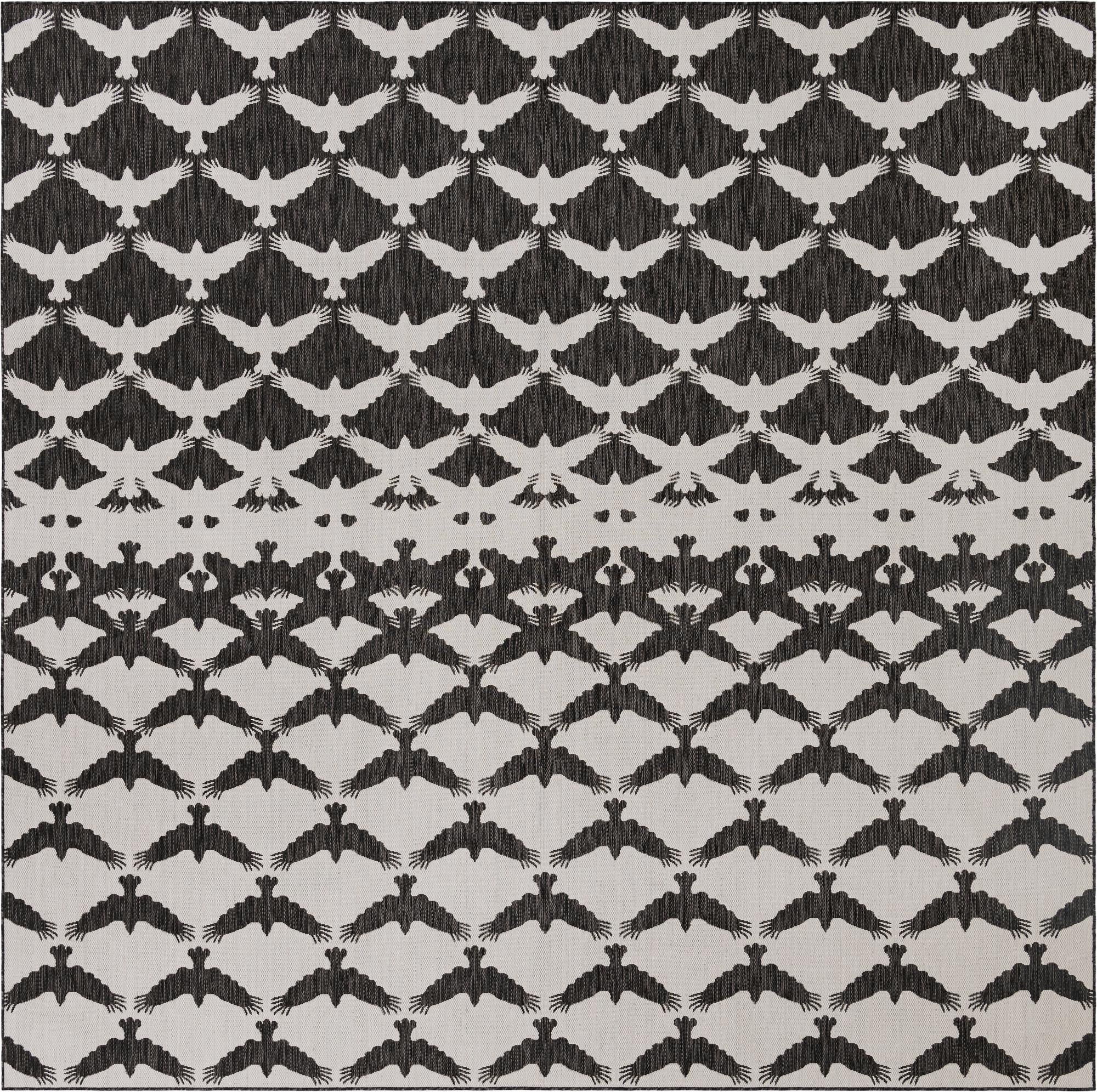 12' x 12'  Washable Modern Indoor / Outdoor Square Rug