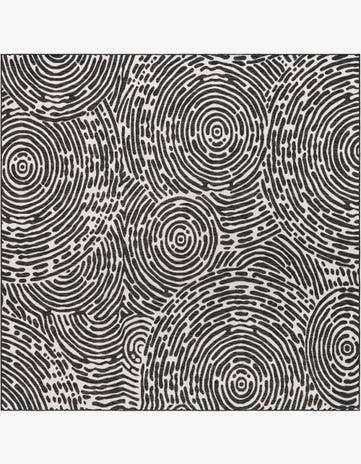 10' x 10' Easy-Clean Modern Indoor / Outdoor Square Rug