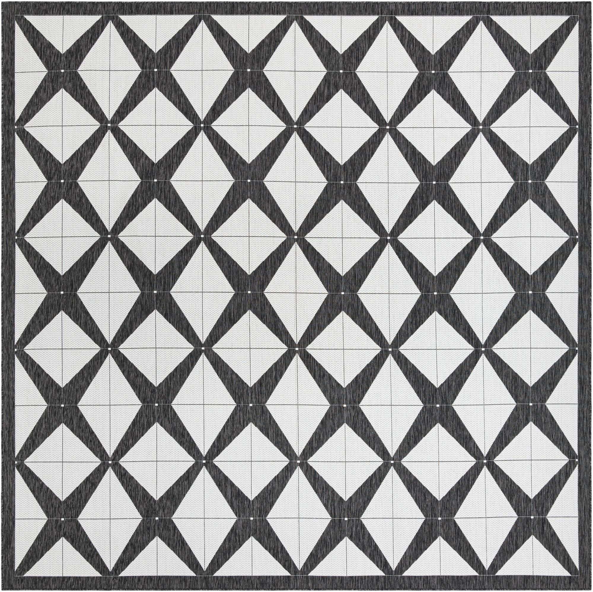 12' x 12'  Washable Modern Indoor / Outdoor Square Rug