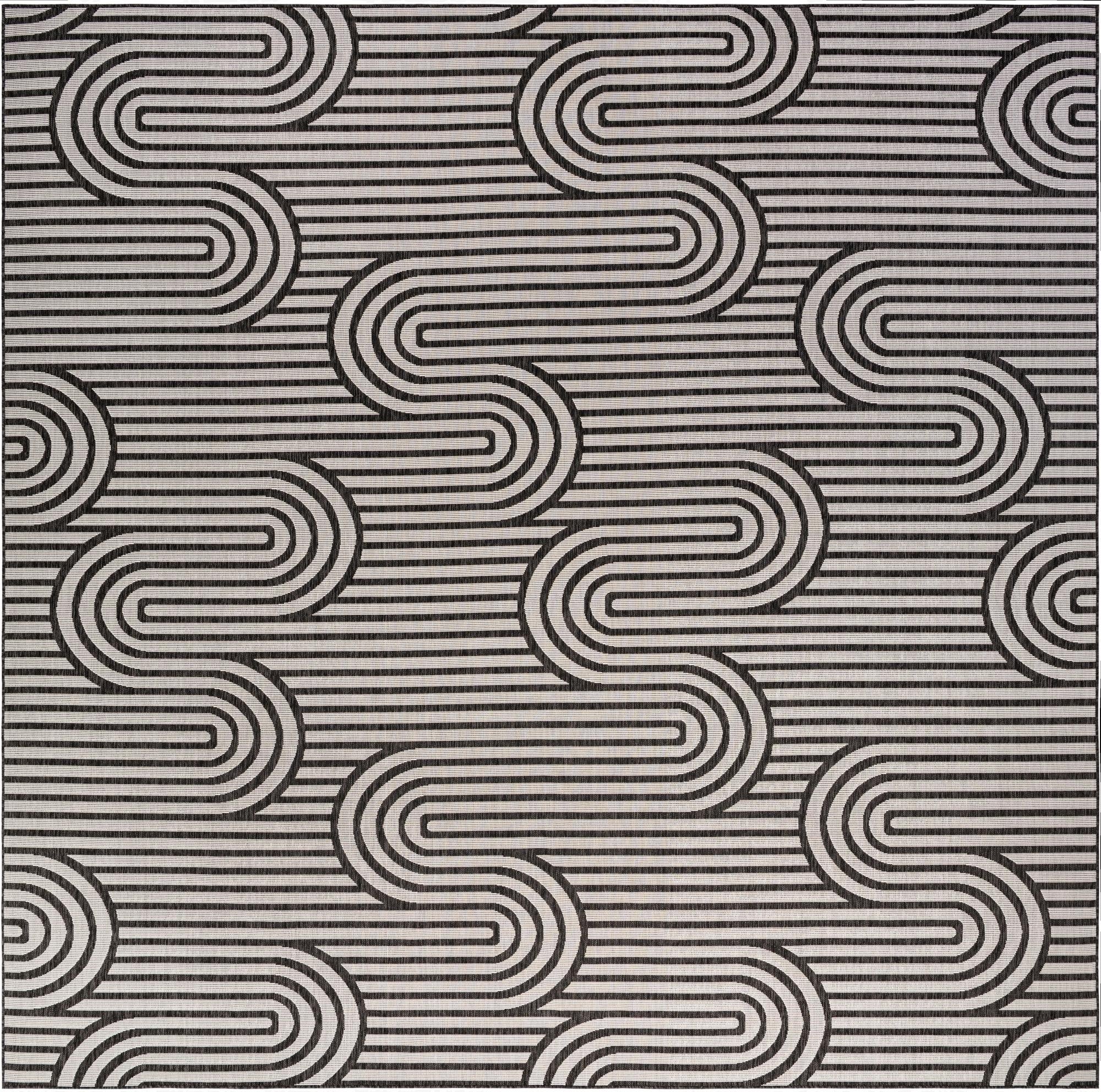 13' x 13'  Washable Modern Indoor / Outdoor Square Rug