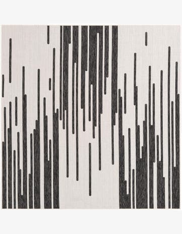 7' 10 x 7' 10 Easy-Clean Modern Indoor / Outdoor Square Rug