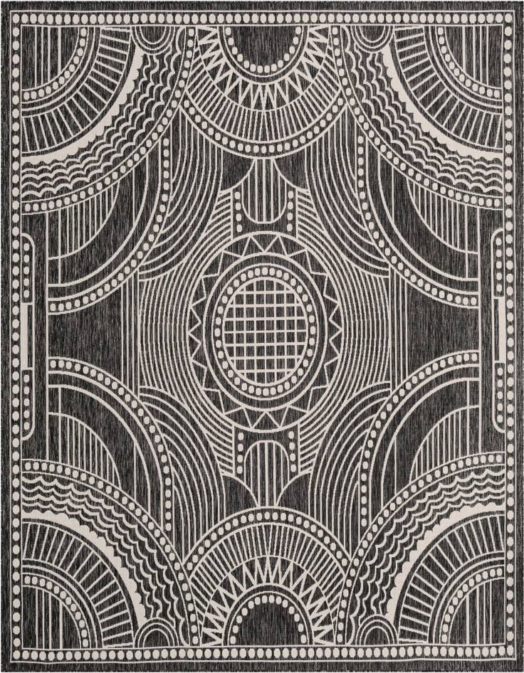 Detail image of 10' x 10' Easy-Clean Traditional Indoor / Outdoor Square Rug